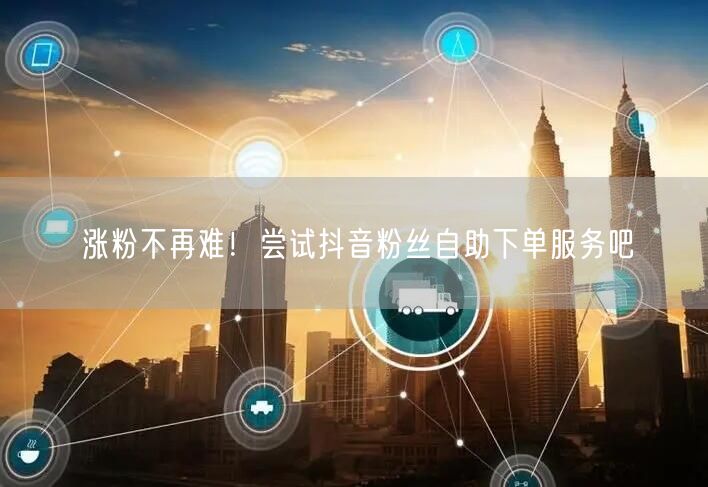 涨粉不再难！尝试抖音粉丝自助下单服务吧